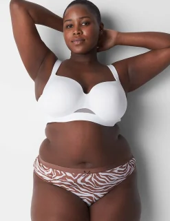 Thong Panties^Lane Bryant No-Show Thong Panty Zebra Lines Myristica