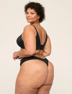 Thong Panties^Lane Bryant No-Show Thong Panty Black