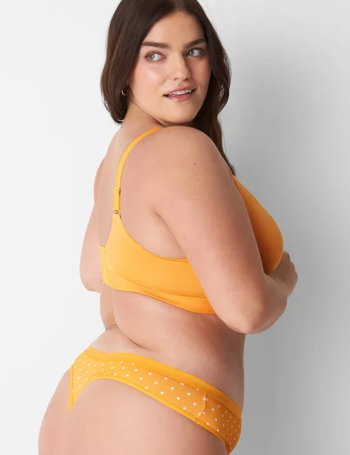 Thong Panties^Lane Bryant No-Show Thong Panty Dot Artisans Gold