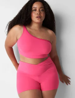 Sexy Bras^Lane Bryant One-Shoulder Bralette Pink Glow