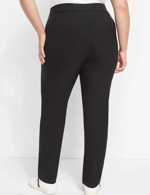 Straight Leg^Lane Bryant On-The-Go Straight Pant Black