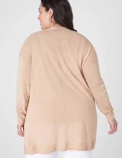 Cardigans^Lane Bryant Open-Front Cardigan Ginger Root