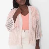 Cardigans^Lane Bryant Open-Front Marl Cardigan Tropical Peach