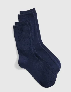 Socks^Lane Bryant 2 Pack Crew Sock Dark Water