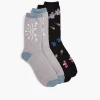 Sleep Separates^Lane Bryant 2-Pack Crew Socks - Floral & Celestial Midnight Floral