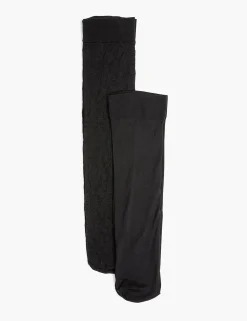 Socks^Lane Bryant 2 Pack Lace Trouser W/ Comfort Welt Black