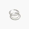 Earrings^Lane Bryant Pave Double Hoop Earrings Silver