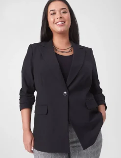 Blazers^Lane Bryant Perfect Drape Blazer Black