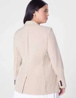 Blazers^Lane Bryant Perfect Drape One-Button Blazer Safari