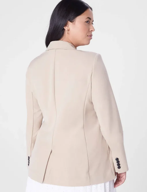 Blazers^Lane Bryant Perfect Drape One-Button Blazer Safari