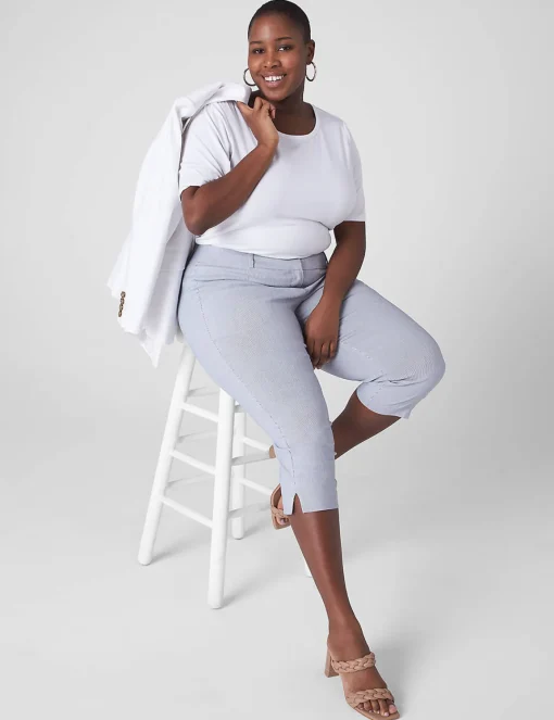 Knit Tops^Lane Bryant Perfect Sleeve Curved-Hem Tee White