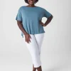 Knit Tops^Lane Bryant Perfect Sleeve Wide Crew-Neck Tee North Atlantic Green