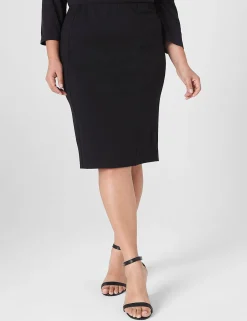 Skirts^Lane Bryant Ponte Pencil Skirt Black