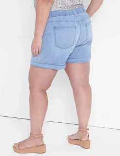 Boyfriend^Lane Bryant Pull-On Boyfriend Jean Short Light Denim