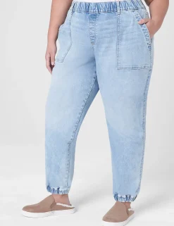 Boyfriend^Lane Bryant Pull-On Boyfriend Jogger Jean Light Denim