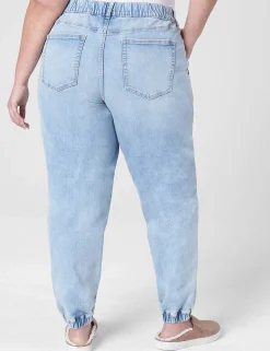 Boyfriend^Lane Bryant Pull-On Boyfriend Jogger Jean Light Denim