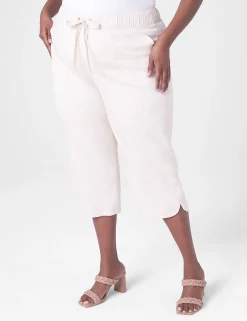 Crops, Capris And Shorts^Lane Bryant Pull-On Crop Pant With Petal Hem Brazilian Sand