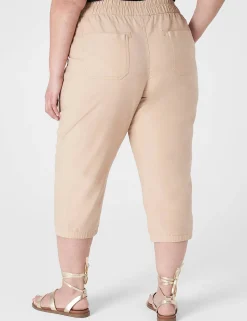 Crops, Capris And Shorts^Lane Bryant Pull-On Elastic Cuff Crop Pant Ginger Root