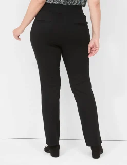 Wide Leg^Lane Bryant Pull-On Ponte Straight Pant Black