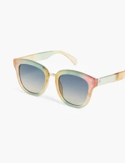 Sunglasses^Lane Bryant Rainbow Jelly Cateye With Gold Trim Multi