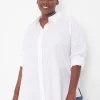 Shirts & Blouses^Lane Bryant Relaxed Button-Front Boyfriend Shirt White