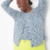 Cardigans^Lane Bryant Relaxed Crop Button-Front Cardigan Aqua Spacedye