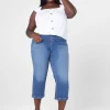 Knit Tops^Lane Bryant Relaxed Crop Cap-Sleeve Square-Neck Top White