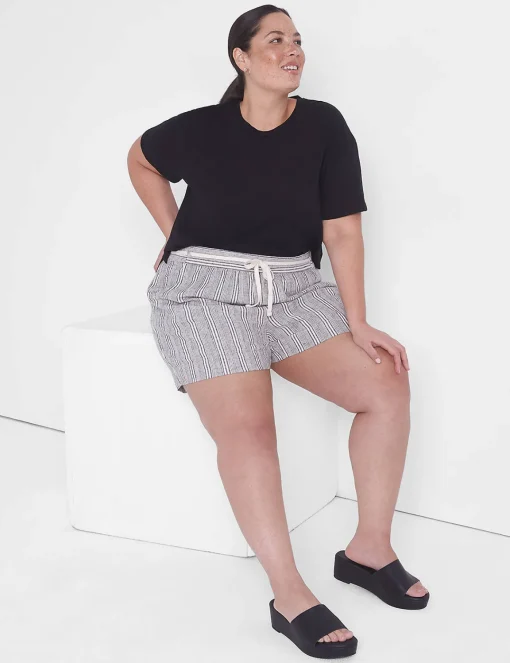 Knit Tops^Lane Bryant Relaxed Crop Short-Sleeve Pocket Tee Black