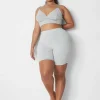 Sleep Separates^Lane Bryant Rib Bike Short Light Heather Gray