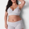 Sleep Separates^Lane Bryant Rib Boyfriend Brief Light Heather Gray