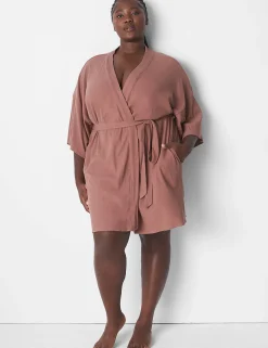 Robes^Lane Bryant Rib Kimono Robe Myristica