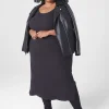 Casual^Lane Bryant Rib Maxi Slip Black