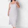 Maxi & Midi^Lane Bryant Rib Maxi Slip Light Heather Gray