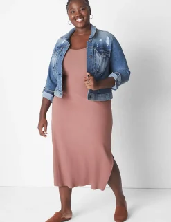 Maxi & Midi^Lane Bryant Rib Maxi Slip Myristica
