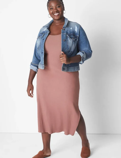 Maxi & Midi^Lane Bryant Rib Maxi Slip Myristica