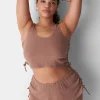 Sleep Separates^Lane Bryant Rib Ruched-Side Short Myristica