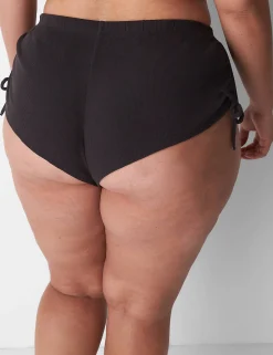 Sleep Separates^Lane Bryant Rib Ruched-Side Short Black