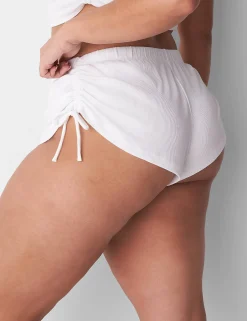 Sleep Separates^Lane Bryant Rib Ruched-Side Short Bright White