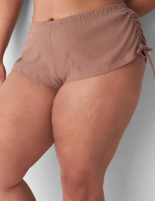 Sleep Separates^Lane Bryant Rib Ruched-Side Short Myristica