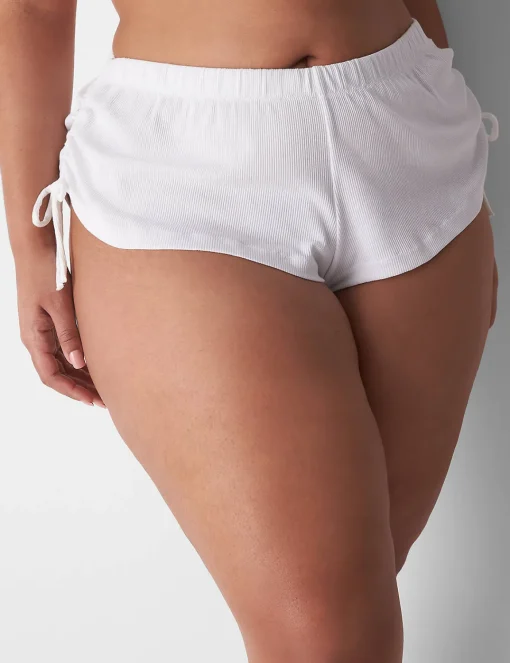Sleep Separates^Lane Bryant Rib Ruched-Side Short Bright White