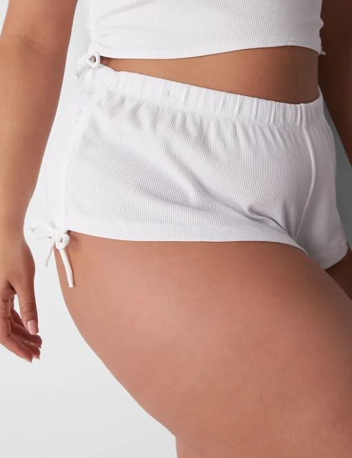 Sleep Separates^Lane Bryant Rib Ruched-Side Short Bright White
