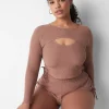 Sleep Separates^Lane Bryant Rib Shrug Top Myristica