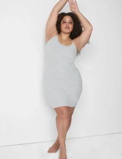 Chemises^Lane Bryant Rib Slip Light Heather Gray