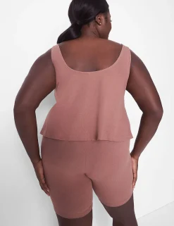 Sleep Separates^Lane Bryant Rib Swing Crop Tank Myristica