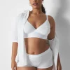 Sleep Separates^Lane Bryant Rib Triangle Longline Bralette Bright White