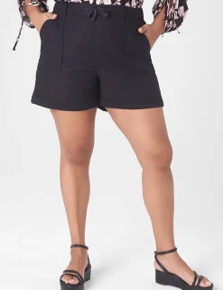 Crops, Capris And Shorts^Lane Bryant Rolled Hem Short Black
