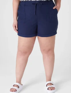 Crops, Capris And Shorts^Lane Bryant Rolled Hem Short Maritime Blue