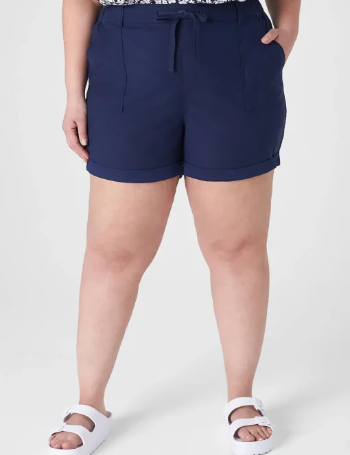 Crops, Capris And Shorts^Lane Bryant Rolled Hem Short Maritime Blue