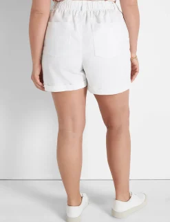 Crops, Capris And Shorts^Lane Bryant Rolled Hem Short Ivory Rose