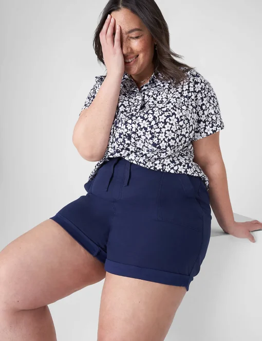 Shorts^Lane Bryant Rolled Hem Short Maritime Blue